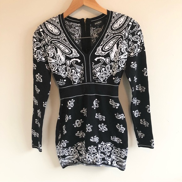 Balmain Dresses & Skirts - Balmain black mini bodycon dress